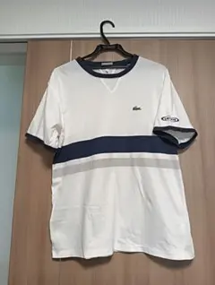 LACOSTE 半袖 Tシャツ ホワイト ネイビー 古着 ビンテージ