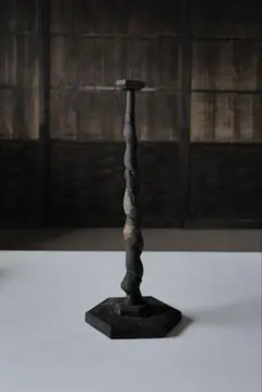 一点物 流木×アイアン アートオブジェ キャンドルスタンド - メルカリ