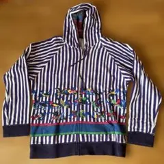 ボヘミアンズ　バードストライプジップパーカー