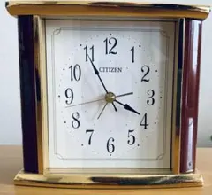 CITIZEN 置時計　クォーツ/アナログ表示　アラーム付き　稼働品