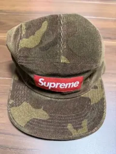 Supreme camo corduroy camp cap