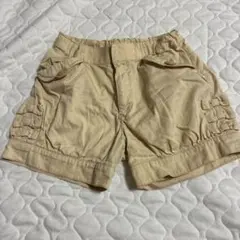 組曲　ベージュ ハーフパンツ サイドポケット付き　100
