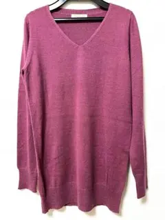 アーバンリサーチ　Vネック 長袖　ニット セーター　　パープル