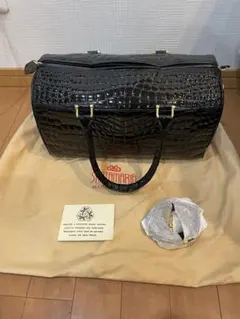 SANTAMARIA クロコダイル　ボストンバッグ