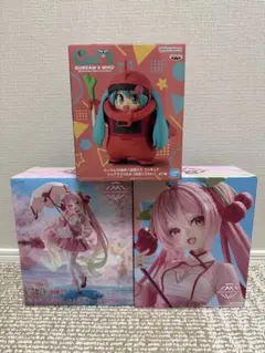 ガンダム45周年　初音ミク　桜ミク　フィギュア　2体