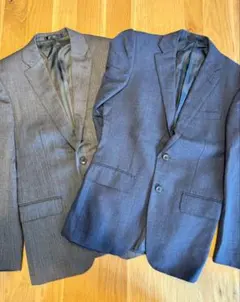 スーツビジネスジャケット グレー ネイビー