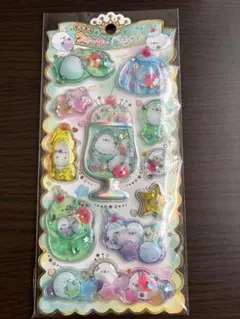 【匿名配送】シマエナガ ウォーターシール 緑