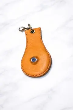 革　レザー　キーホルダー　目玉