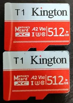 【ジャンク品】Kington 512GB microSDカード 2枚セット