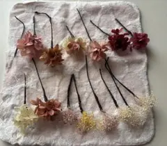 プリザーブドフラワー　ヘアアクセサリー15本セット