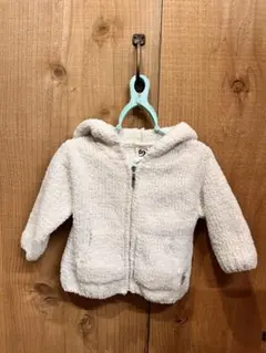 カシウェア　ホワイト フード付き ベビーパーカー