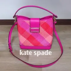 新品】ケイトスペード ノット ストロー 2way ショルダーバッグ (ピンク 