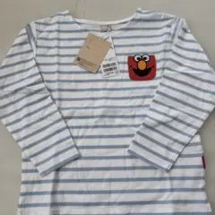 新品　タグ付petit main エルモ ボーダーTシャツ 120cm