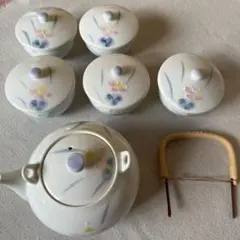 「新品」番茶器揃 急須+5客セット(フタ付き)