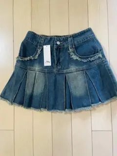 (未使用)Figments フリル付きデニムミニスカート Sサイズ