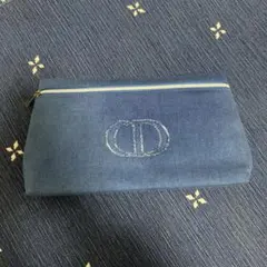 【新品】Dior デニム風ブルー ポーチ新品
