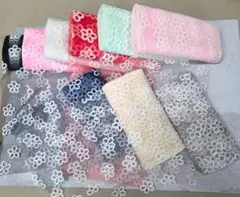 処分価格　花柄チュールレースリボン　150mm 　9色まとめ売り