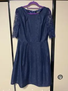 CUI YING レース袖フレアドレス　Lサイズ