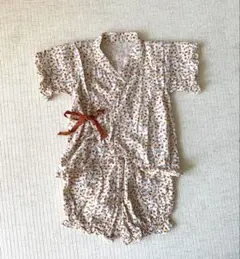 花柄コットン甚平　黄色　90