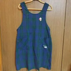 ふくふくにゃんこチェック柄エプロン