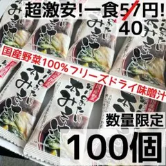 【関東〜九州限定！】毎日のみたい国産野菜使用フリーズドライ味噌汁100個のサムネイル