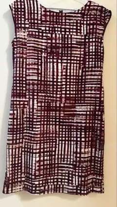 UNTITLED ランダムチェック柄 フレンチスリーブワンピース サイズ2