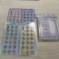 カービィ　クロミ　スヌーピー　トムジェリ　キラコロおはじきシール　4枚セット