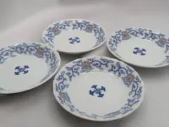 深川製 花唐草 小皿4枚 銘刻印ありのサムネイル