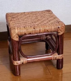 スツール　椅子　オットマン　花台　藤　ラタン