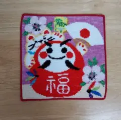 ホットマンハンカチ　だるま、猫