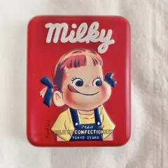 美品　milky ミルキー　ペコちゃん　缶　レトロ