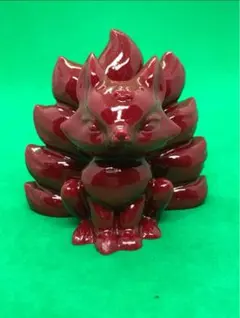 天然石ピンクオパールの九尾狐　置物　彫り物D.263 天然石ピンクオパールの九尾狐 置物 彫り物D.263