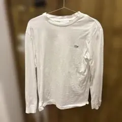 LACOSTE ホワイト 長袖 Tシャツ US S