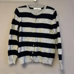 アフタヌーンティーワードローブカーディガンアンゴラ混　ボーダー Mサイズ