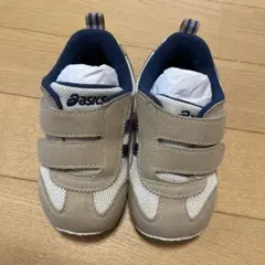 ASICS スクスクベビーシューズ ベージュ/ネイビー