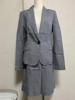 INEDサイズ7号ウールグレー セットアップ美品♭7132