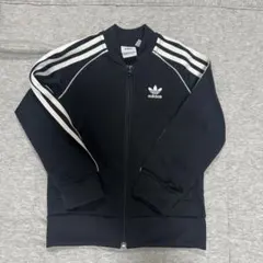 adidas 3本ライン ジャージ トラックジャケット 110cm ブラック