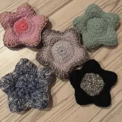 ハンドメイド 星形ぷっくりコースター 5枚セット