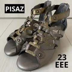 PISAZ グラディエーターサンダル メタリック調ウエッジソール23cmEEEのサムネイル