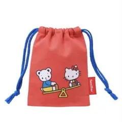 ファミリア　キティー　巾着　赤　familiar 完売品のサムネイル