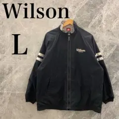 【美品】Wilson ナイロンジャケット L ネイビー ホワイト ハイネックのサムネイル