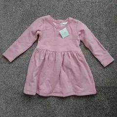 新品・タグ付☆next ネクスト☆裏起毛ワンピース ピンク12〜18M