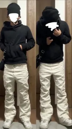 着画あり】archive swag系 white flare pants - メルカリ