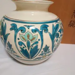 【週末特価】青手九谷　九谷焼壺　九谷焼 週末特価】青手九谷 九谷焼壺 九谷焼 週末特価】青手九谷 九谷焼