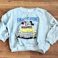 値下げ★ ミッキー ミニー トレーナー 120cm グレー　男女可