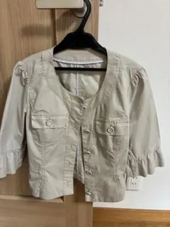 c.aujard paris ノーカラージャケット フリル袖のサムネイル