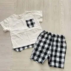 petit main セットアップ　半袖　ハーフパンツ　100 ⑤