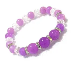 4　AAAラベンダーアメジスト 　厄除け　パワーストーンブレスレット　16.0㎝