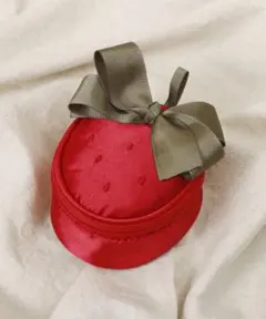 3COINS ストロベリーモチーフ アクセサリーケース レッド