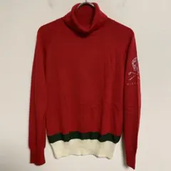 MARK&LONA レディース タートルネックセーター レッド S